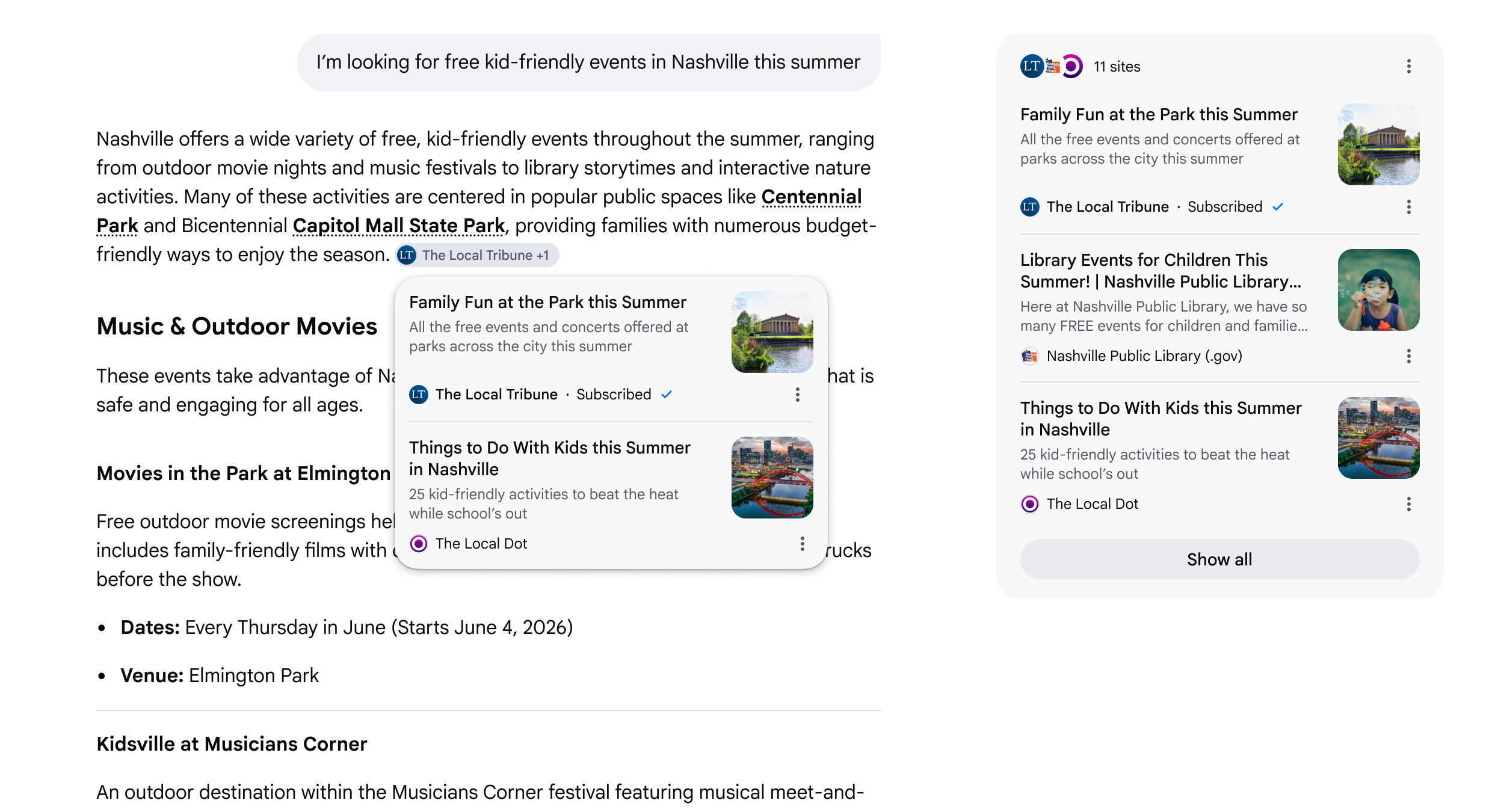 Google AI Search subscription highlights screenshot